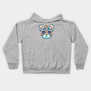 Cute French bulldog and heart shaped sunglasses Kids Hoodie